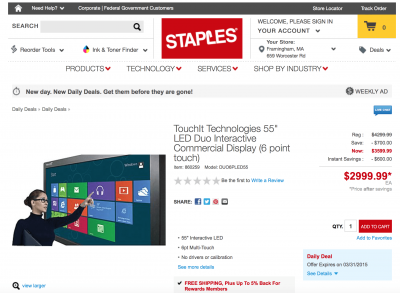 Staples.com Daily Deals